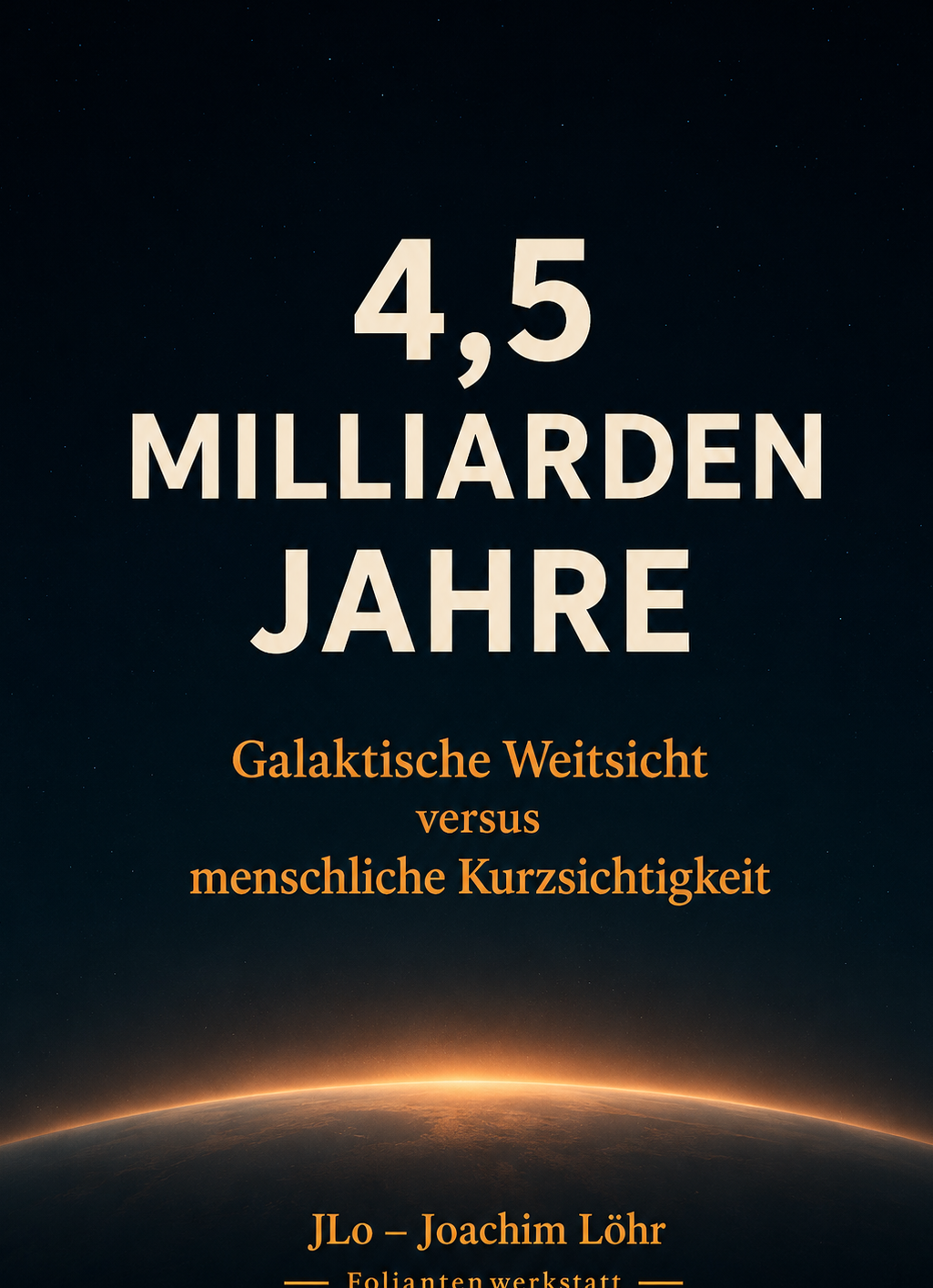 In dieser Sekunde & 2025 Aufklärung tut Not Coveransicht der Buchprojekte „In dieser Sekunde – Gemeinsam erdacht“ und „2025 – Aufklärung tut Not“ von Joachim Löhr (JLo).